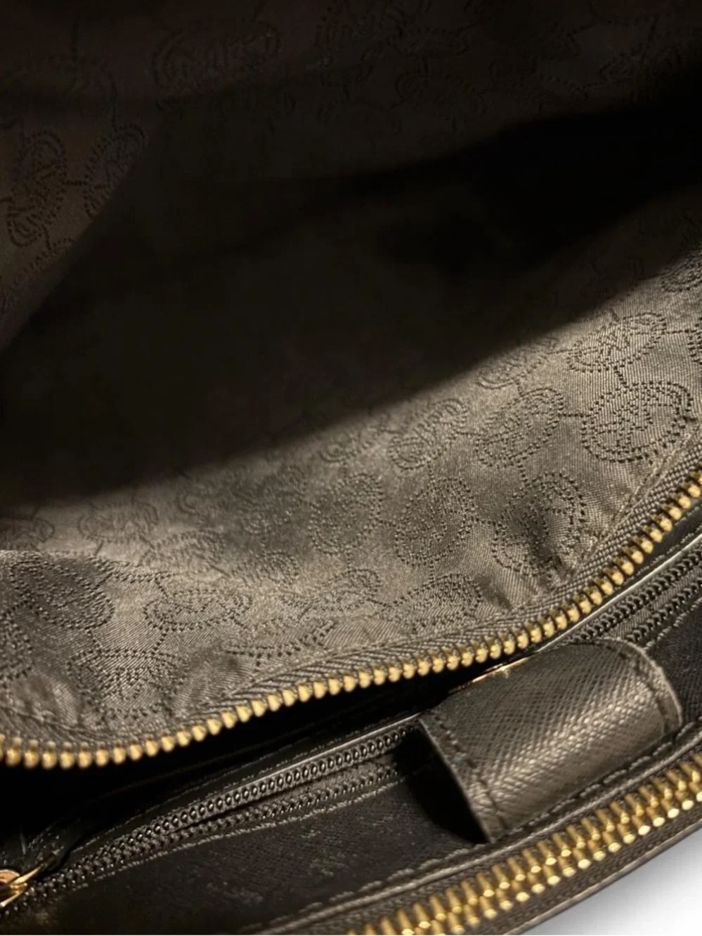 Michael Kors Black Saffiano Satchel with Gold Hardware